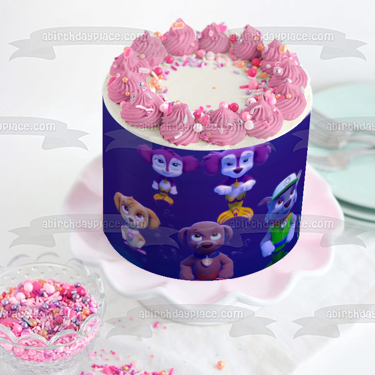 Figura decorativa para tarta comestible de Paw Patrol Merpups Skye y Zuma ABPID56390 