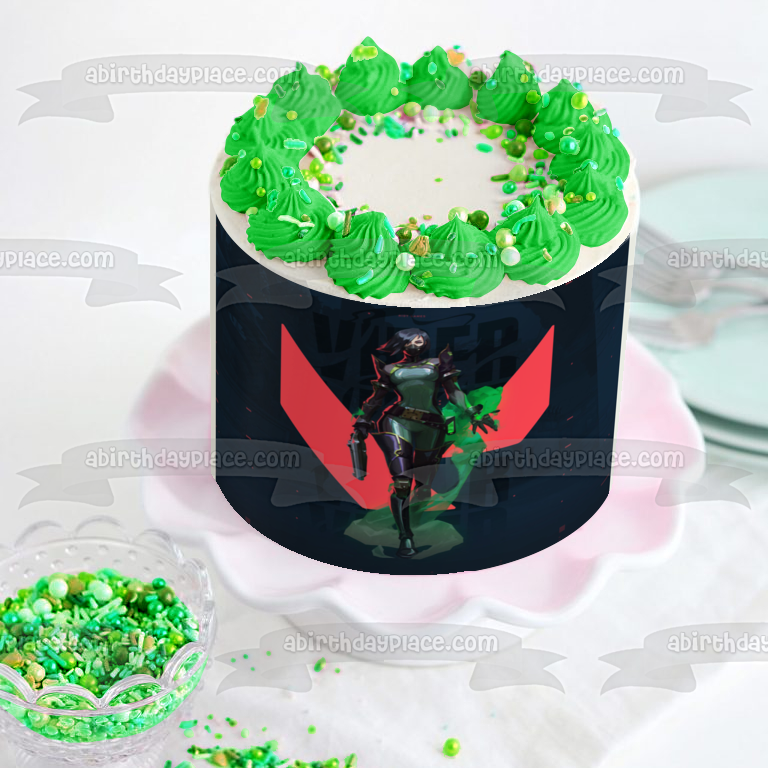 Valorant Viper Edible Cake Topper Image ABPID51712