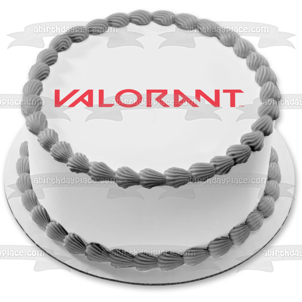 Imagen comestible para decoración de tarta con el logotipo del juego Valorant ABPID51724 