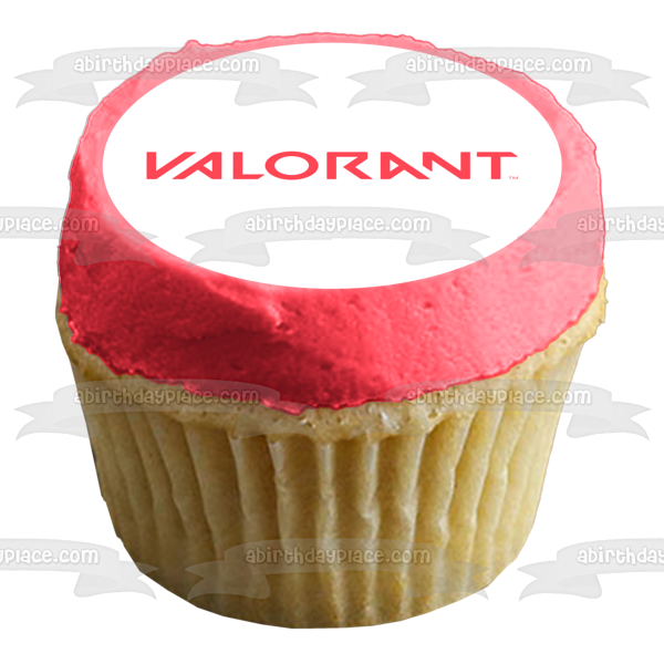 Imagen comestible para decoración de tarta con el logotipo del juego Valorant ABPID51724 