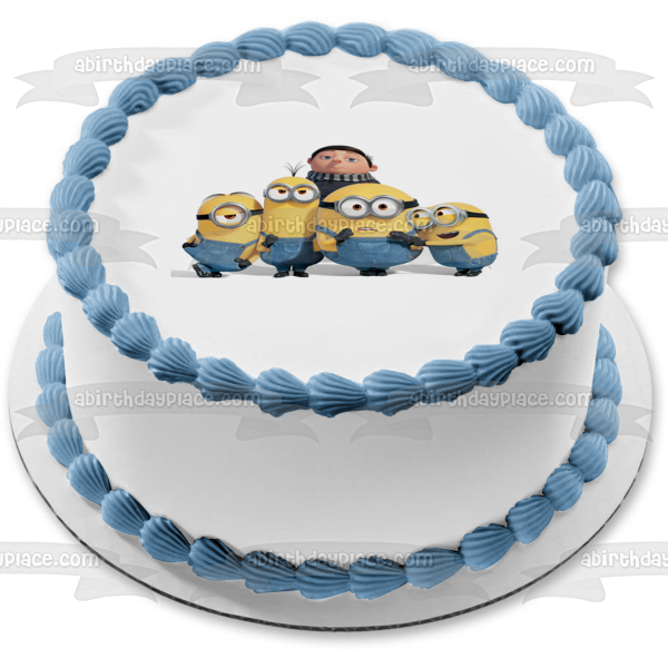 Póster de la película Minions Rise of Gru posado, decoración comestible para tarta, imagen ABPID56410 