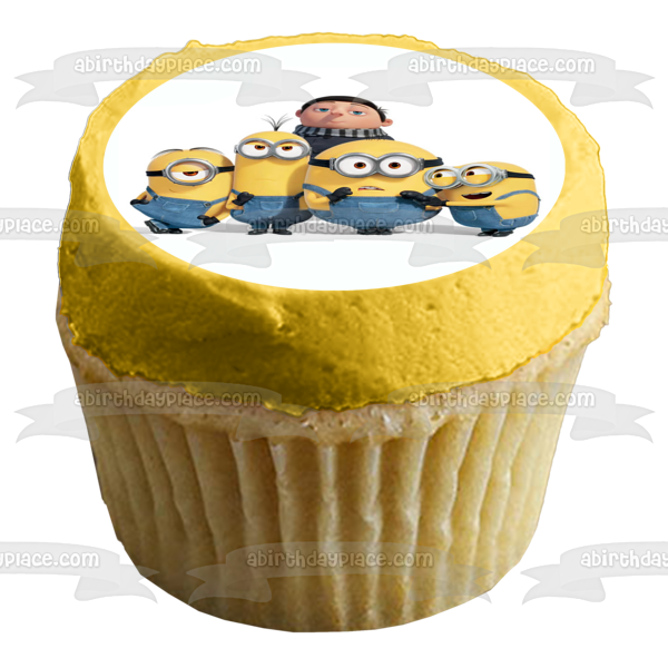 Minions Rise of Gru Posed Movie Poster Edible Cake Topper Image ABPID56410