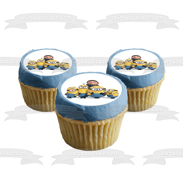 Póster de la película Minions Rise of Gru posado, decoración comestible para tarta, imagen ABPID56410 