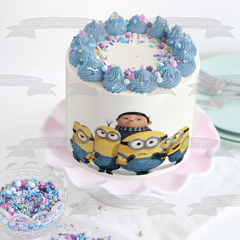 Póster de la película Minions Rise of Gru posado, decoración comestible para tarta, imagen ABPID56410 