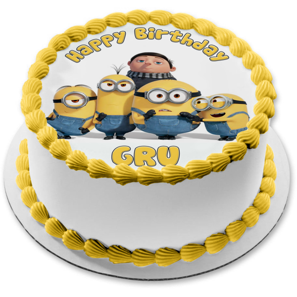 Póster de la película Minions Rise of Gru posado, decoración comestible para tarta, imagen ABPID56410 