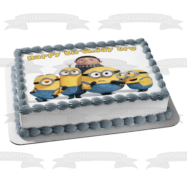 Póster de la película Minions Rise of Gru posado, decoración comestible para tarta, imagen ABPID56410 