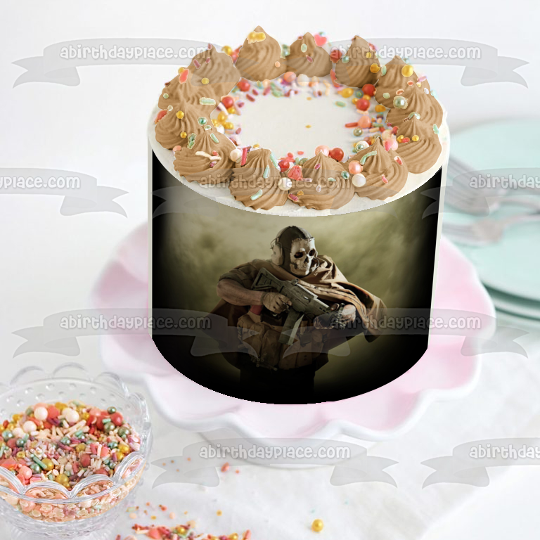 Imagen de decoración comestible para tarta fantasma de Call of Duty: Modern Warfare ABPID51744 