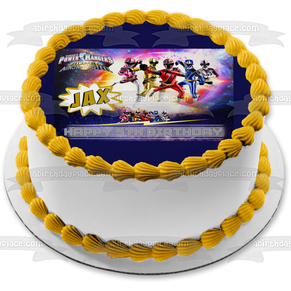 Power Rangers Super Ninja Steel Customizable Edible Cake Topper Image Edible Cake Topper Image ABPID51662