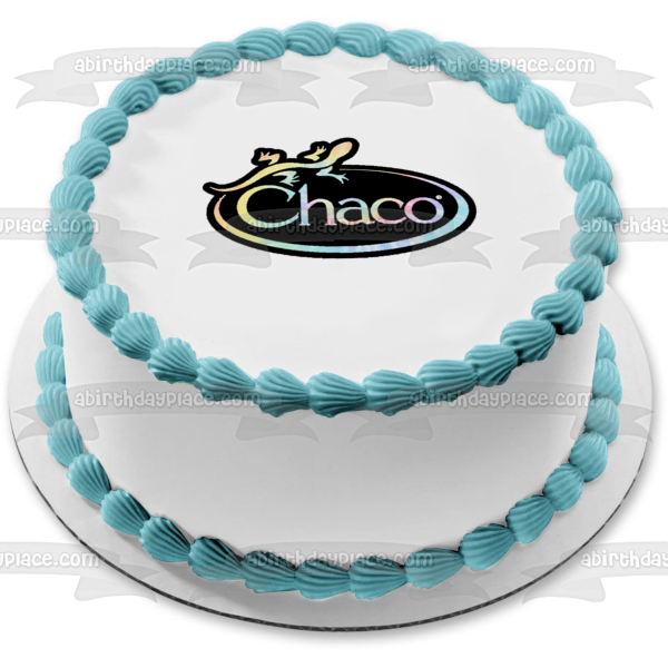 Imagen comestible para decoración de tarta con el logotipo del arcoíris de Chacos ABPID51771 