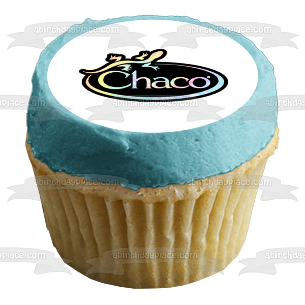 Imagen comestible para decoración de tarta con el logotipo del arcoíris de Chacos ABPID51771 