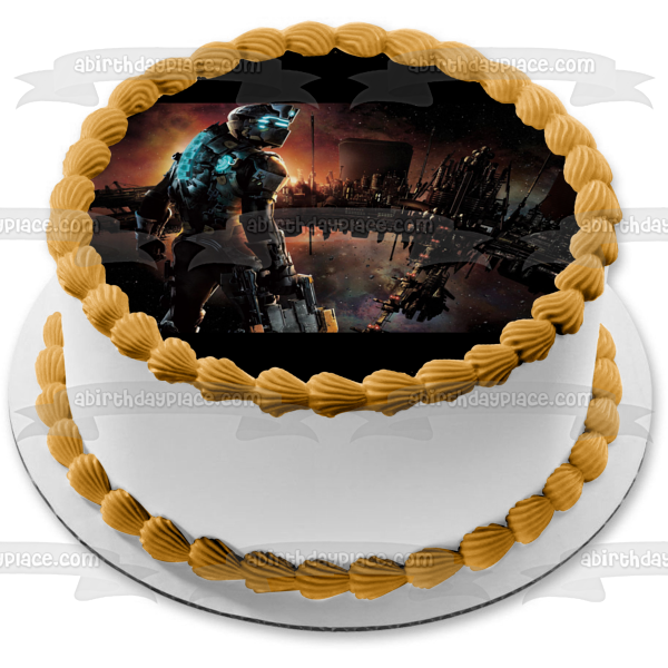 Imagen de decoración comestible para tarta de Dead Space Video Game Space ABPID51674 