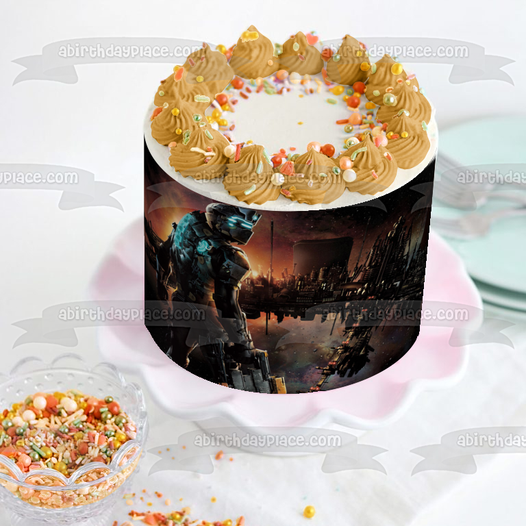 Imagen de decoración comestible para tarta de Dead Space Video Game Space ABPID51674 