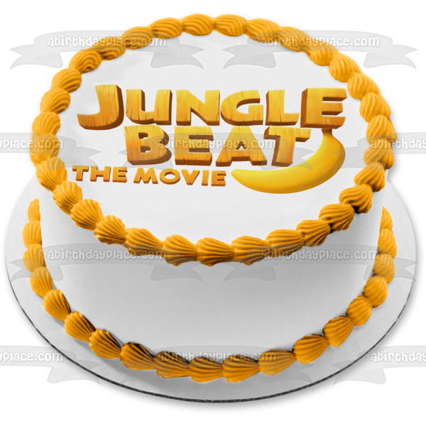 Decoración comestible para tarta con diseño de plátano de la película Jungle Beat ABPID51681 