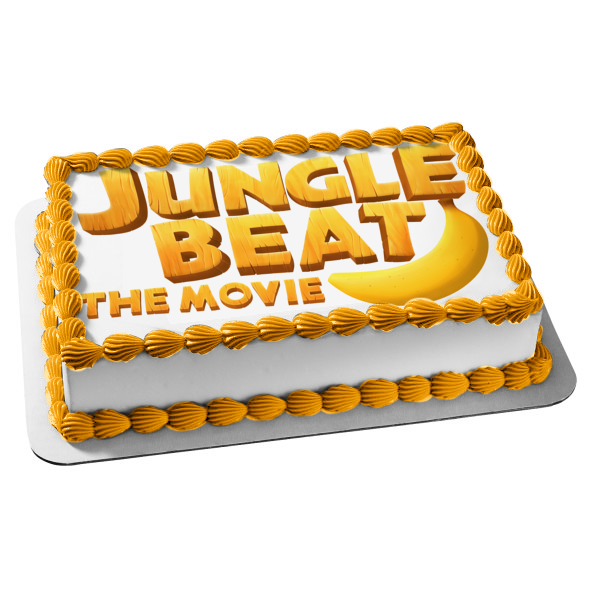 Decoración comestible para tarta con diseño de plátano de la película Jungle Beat ABPID51681 