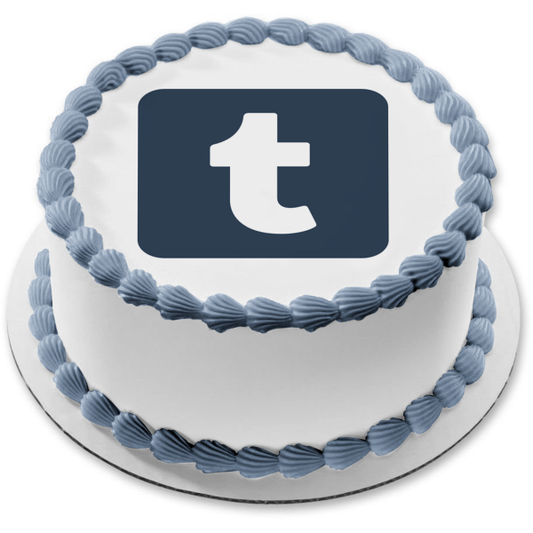 Imagen comestible para decoración de tarta con el logotipo de Tumblr ABPID51777 