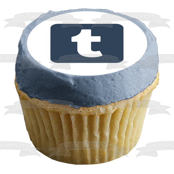 Imagen comestible para decoración de tarta con el logotipo de Tumblr ABPID51777 