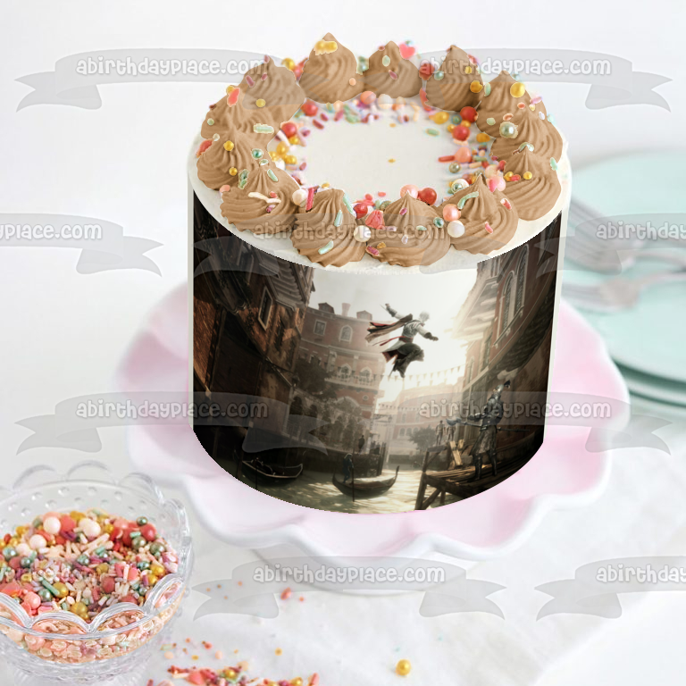 Imagen comestible para decoración de tarta de Desmond Miles de Assassin's Creed 3 ABPID52005 