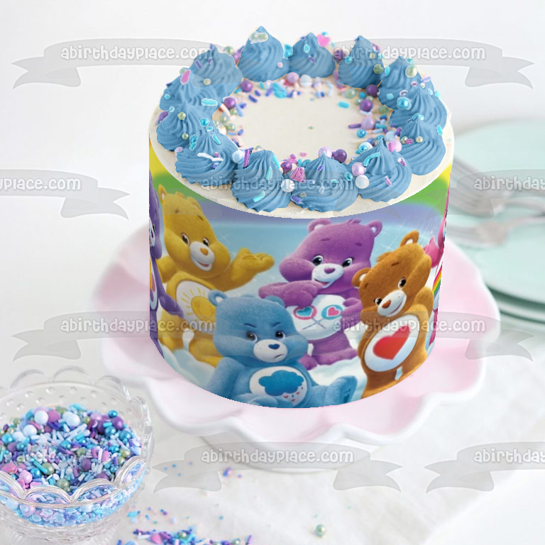 Ositos cariñosos y primos Funshine Bear Grumpy Bear Share Bear Harmony Bear Edible Cake Topper Imagen ABPID52007 