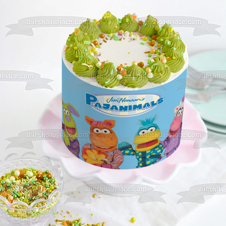 Imagen de adorno comestible para tarta Squacky de Jim Henson's Pajanimals Sweetpea Sue Apollo CowBella ABPID52024 