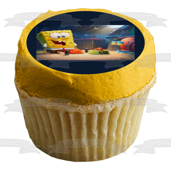 La película Bob Esponja: Esponja a la fuga Gary Imagen comestible para decoración de tarta ABPID52037 