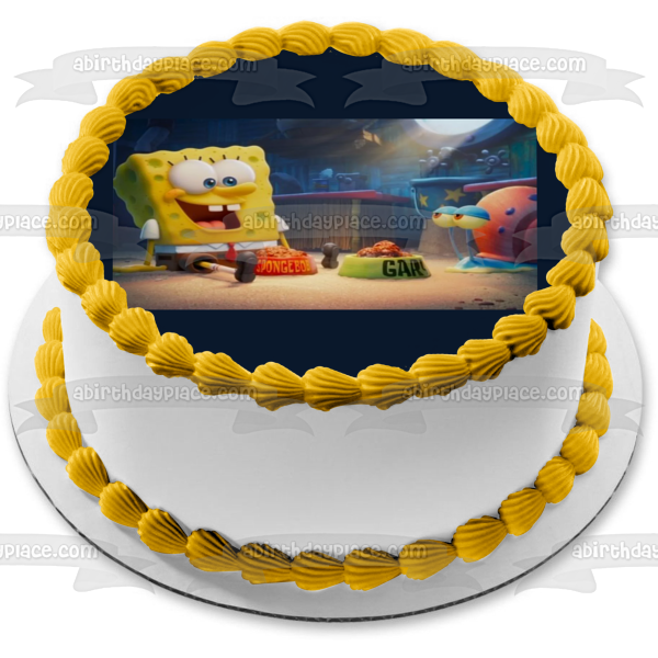 La película Bob Esponja: Esponja a la fuga Gary Imagen comestible para decoración de tarta ABPID52037 