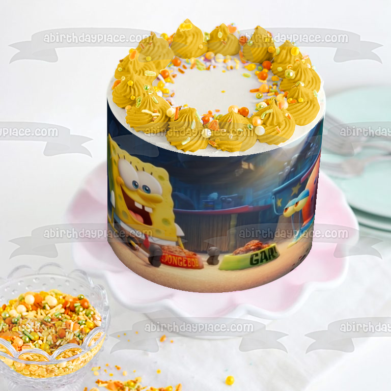 La película Bob Esponja: Esponja a la fuga Gary Imagen comestible para decoración de tarta ABPID52037 