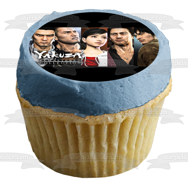 The Yakuza Remastered Collection Kazuma Kiryu Haruka Sawamura Goro Majima Ichiban Kasuga Takayuki Yagami Edible Cake Topper Image ABPID51904