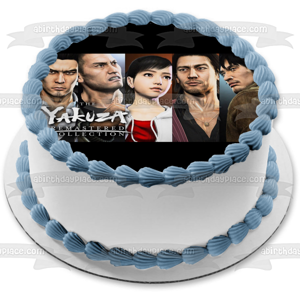 The Yakuza Remastered Collection Kazuma Kiryu Haruka Sawamura Goro Majima Ichiban Kasuga Takayuki Yagami Edible Cake Topper Image ABPID51904