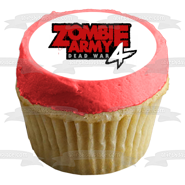 Imagen comestible para decoración de tarta con el logotipo de Zombie Army 4: Dead War ABPID51907 