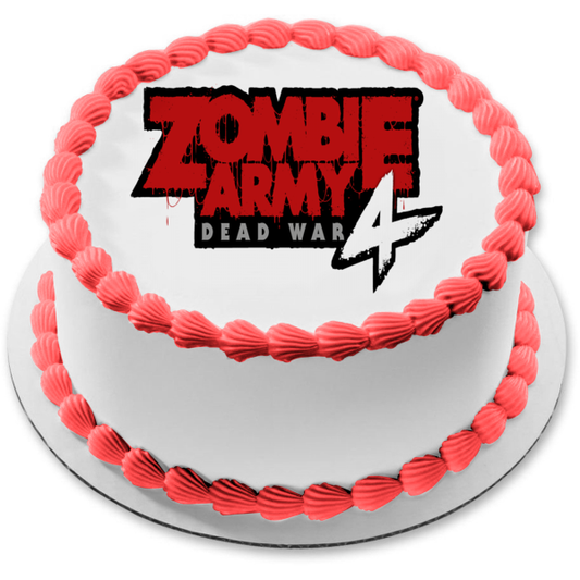 Imagen comestible para decoración de tarta con el logotipo de Zombie Army 4: Dead War ABPID51907 