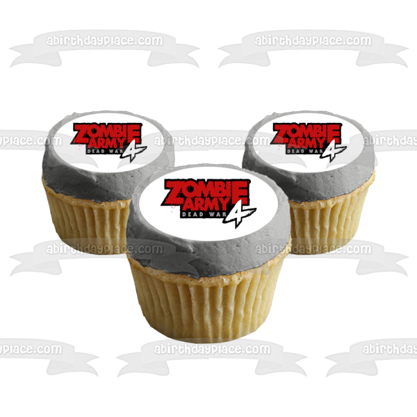 Imagen comestible para decoración de tarta con el logotipo de Zombie Army 4: Dead War ABPID51907 