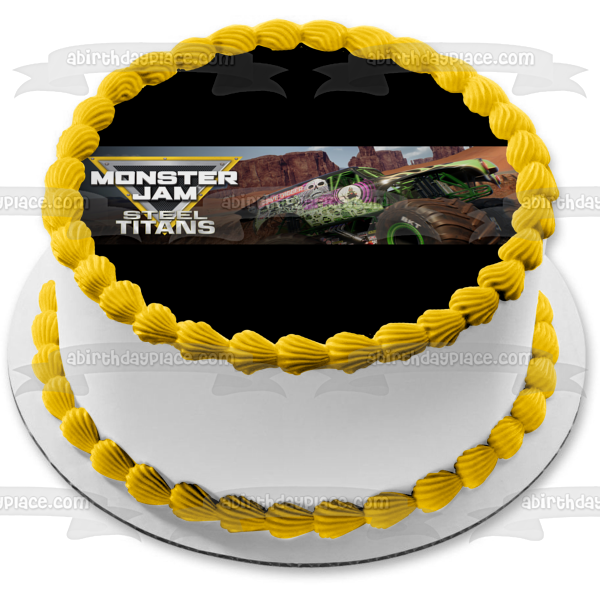 Imagen comestible para tarta de Monster Jam Steel Titans Grave Digger ABPID51908 