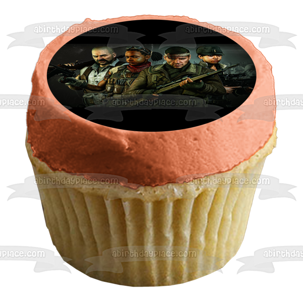 Decoración comestible para tarta con diseño de Zombie Army 4 Dead War Karl Shola Jun Boris ABPID51912 