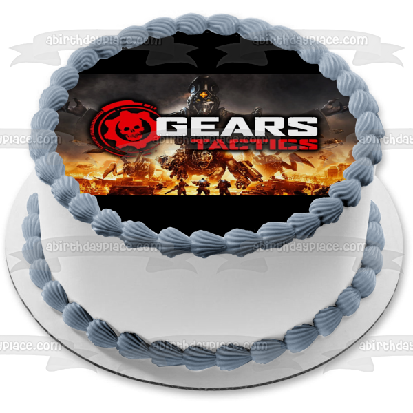 Decoración comestible para tarta de Gears Tactics Brumak Corpser Imagen ABPID51924 