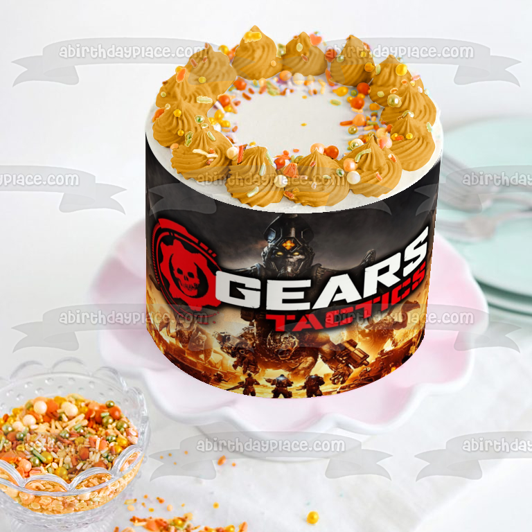 Decoración comestible para tarta de Gears Tactics Brumak Corpser Imagen ABPID51924 