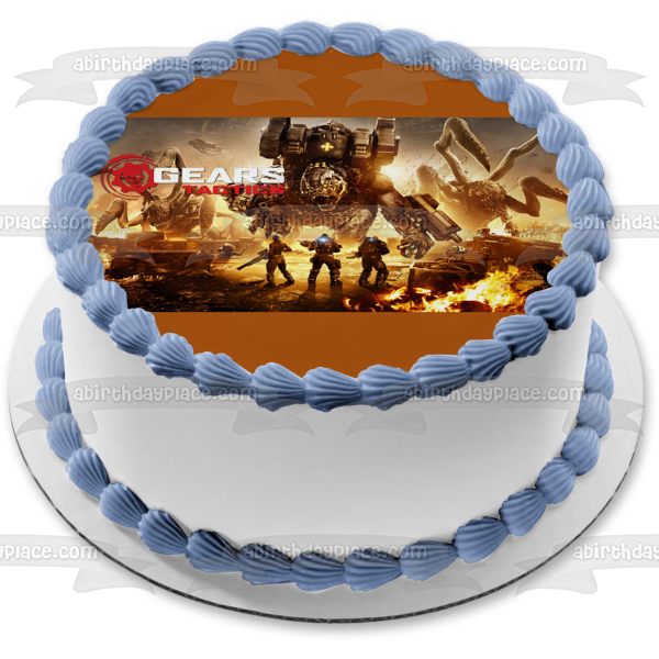 Decoración comestible para tarta de Gears Tactics Brumak Corpser Imagen ABPID51937 