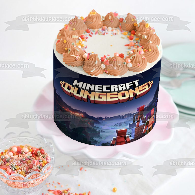 Imagen comestible para decoración de tarta de Minecraft Dungeons Final Boss ABPID51943 