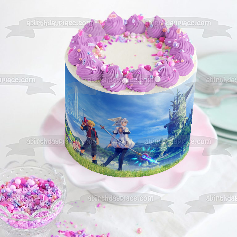 Imagen comestible para decoración de tarta de Xenoblade Chronicles Shulk Melia ABPID51949 