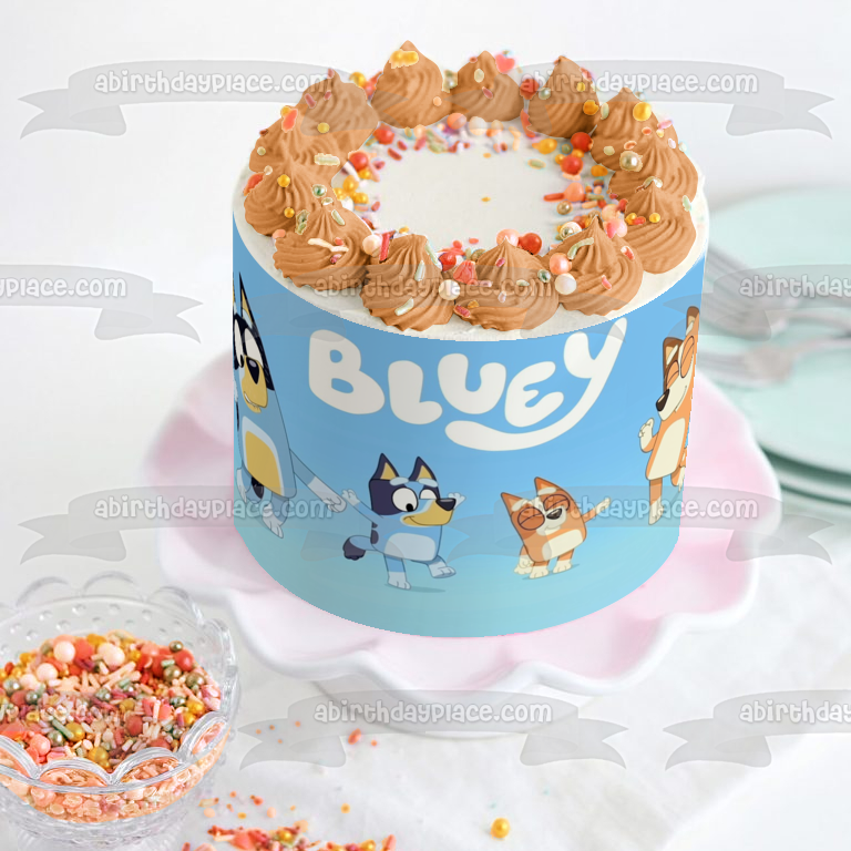 Imagen comestible para tarta con chile Bluey Mum Dad ABPID52105 