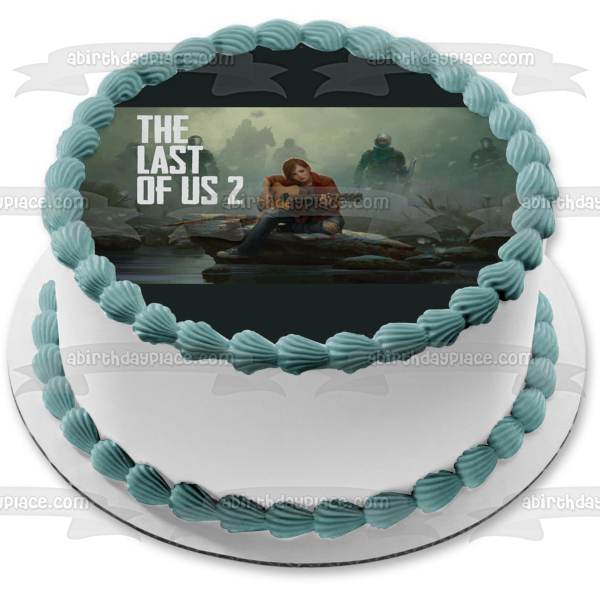 The Last of Us Part 2 Ellie Playing Guitar Edible Cake Topper Image ABPID51965