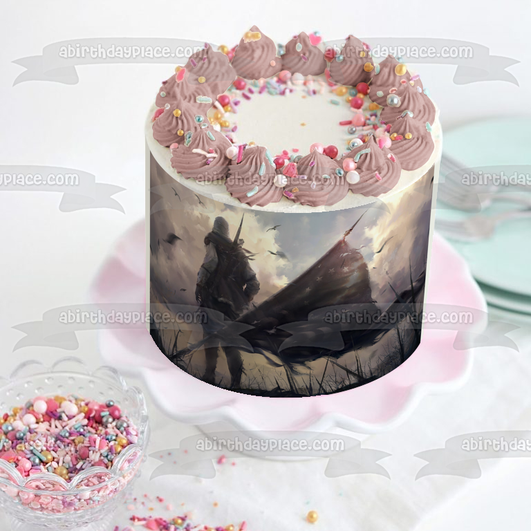 Amazon.com: 7.5 Inch Edible Cake Toppers – Assassin's Creed Themed Birthday  Party Collection of Edible Cake Decorations : Grocery & Gourmet Food