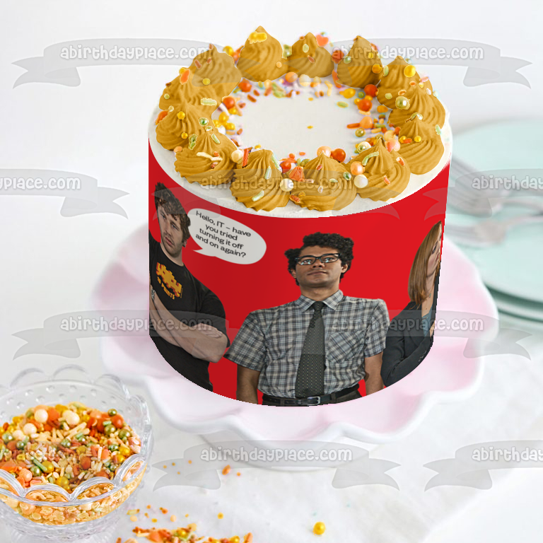 Hola: ¿Has intentado apagarlo y encenderlo de nuevo? Imagen de adorno comestible para pastel de It Crowd Ron Jen Moss ABPID52183 