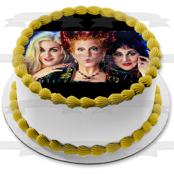 Imagen comestible para tarta de Disney Hocus Pocus Sanderson Sisters Winifred Mary Sarah ABPID52186 