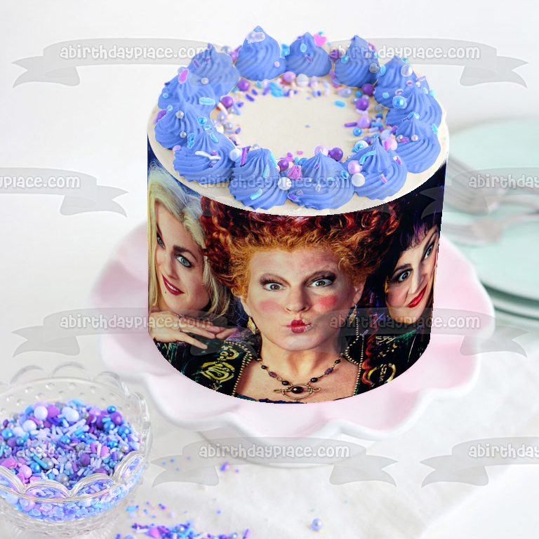 Imagen comestible para tarta de Disney Hocus Pocus Sanderson Sisters Winifred Mary Sarah ABPID52186 