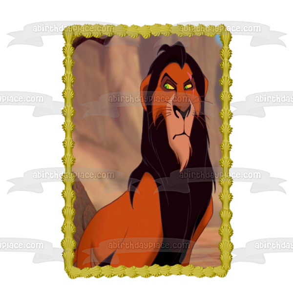 Adorno comestible para tarta de Disney con cicatriz del Rey León, imagen ABPID52204 