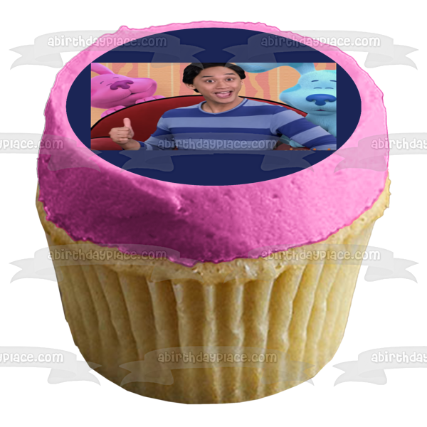 Blue's Clues & You! Josh Blue Magenta Edible Cake Topper Image ABPID52504