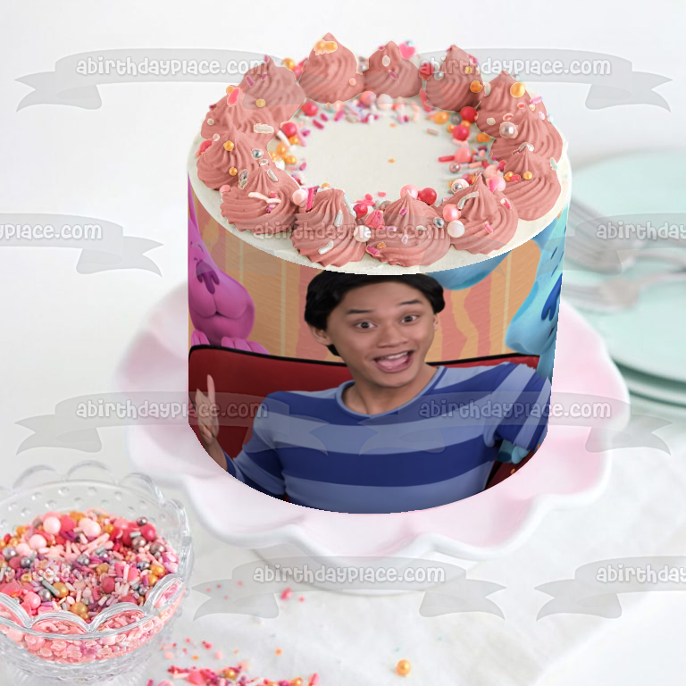 Blue's Clues & You! Josh Blue Magenta Edible Cake Topper Image ABPID52504