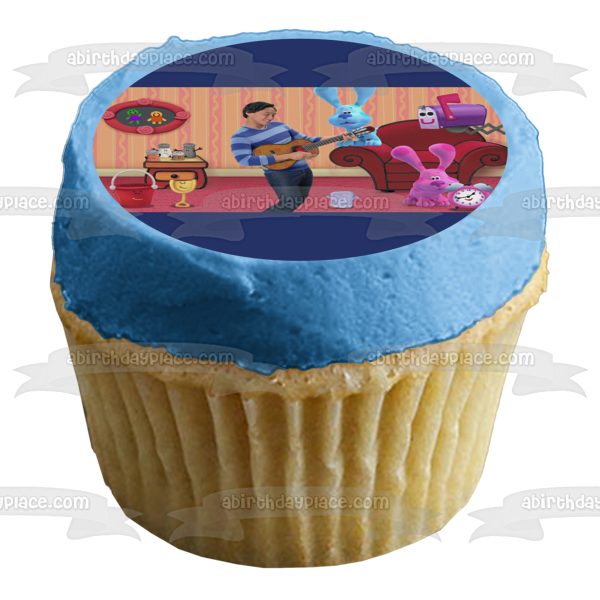 Blue's Clues & You! Josh Blue Magenta Mailbox Tickety Tock Edible Cake Topper Image ABPID52506