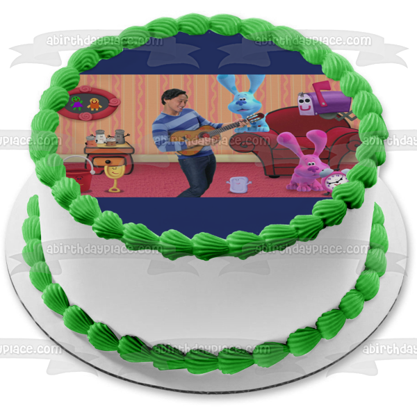 Blue's Clues & You! Josh Blue Magenta Mailbox Tickety Tock Edible Cake Topper Image ABPID52506