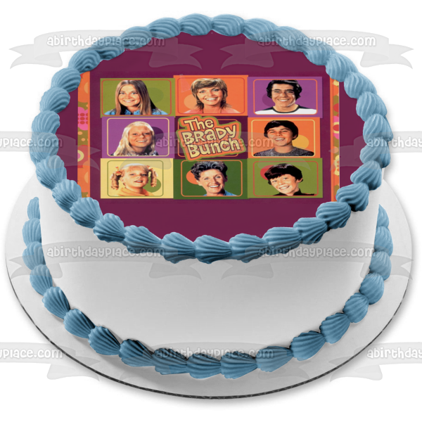 The Brady Bunch Carol Jan Marcia Cindy Greg Alice Bobby Peter Edible Cake Topper Image ABPID52255